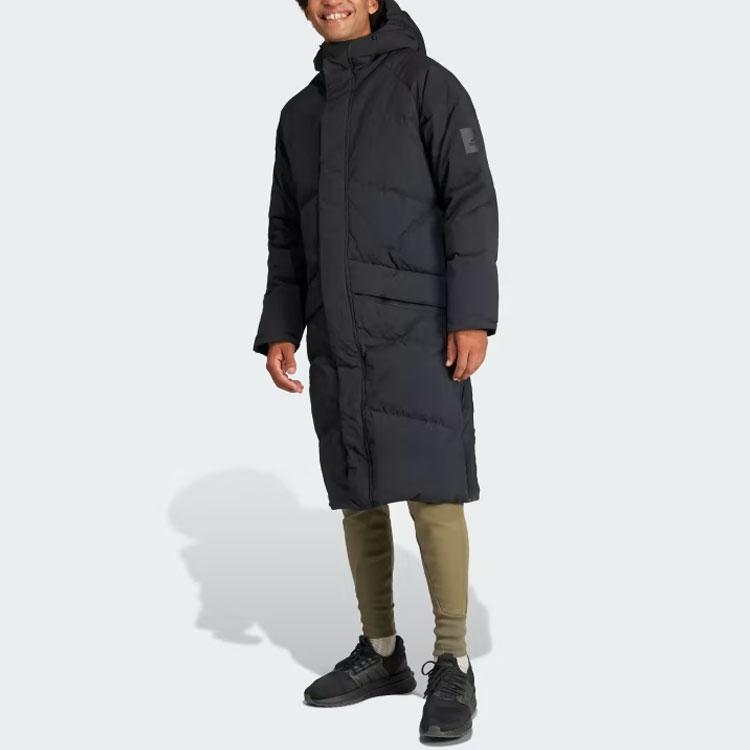 adidas Большая стеганая куртка пуховик мужская черная IK3161
