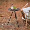 Mini Liftable Folding Camping Table Outdoor Tourist Portable Round Table Three-legged Dining Aluminum Alloy Camping Supplies