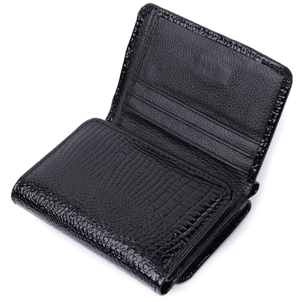 Women's Stylish Wallet Made of Textured Genuine Leather ST Leather 22732 Black
