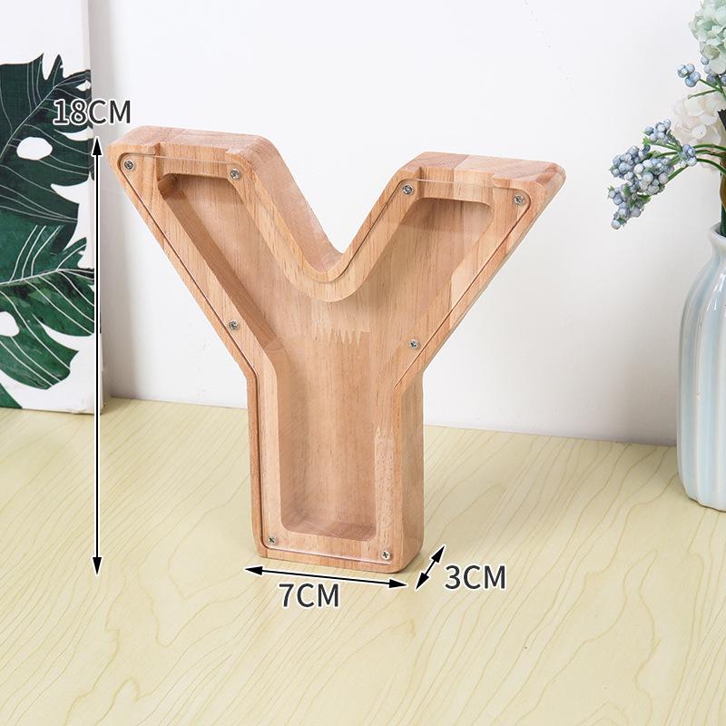 Деревянная и акриловая копилка для детей с алфавитом - прозрачный дизайн животных