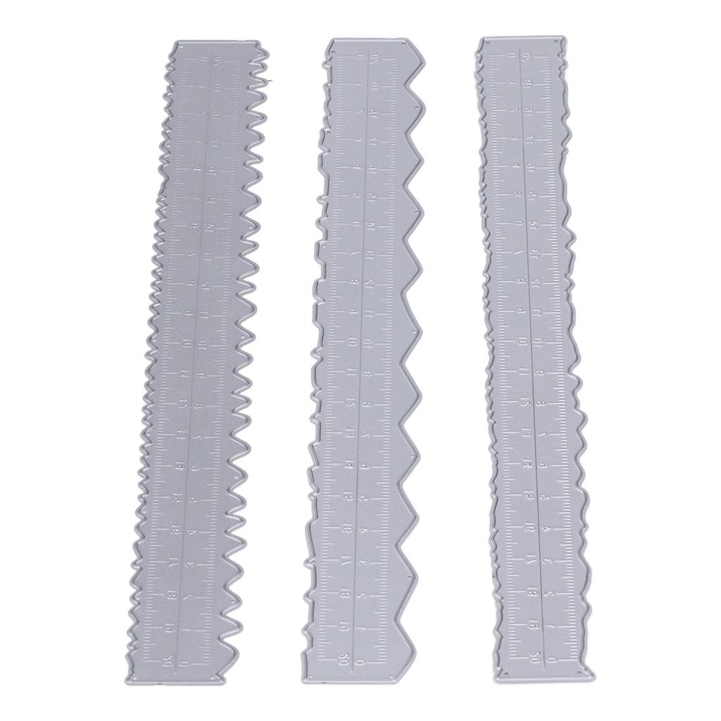 3 шт. линейка с неровными краями для создания тиснения из углеродистой стали, привлекательная декоративная легкая карта