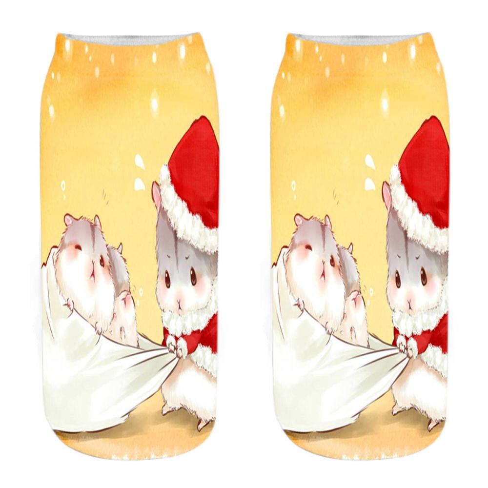 Новая Мода 3D Принт Мышь Тоторо Носки Смешные Каваи Женские Милые Животные Фитнес Хомяк Соккен Дропшиппинг