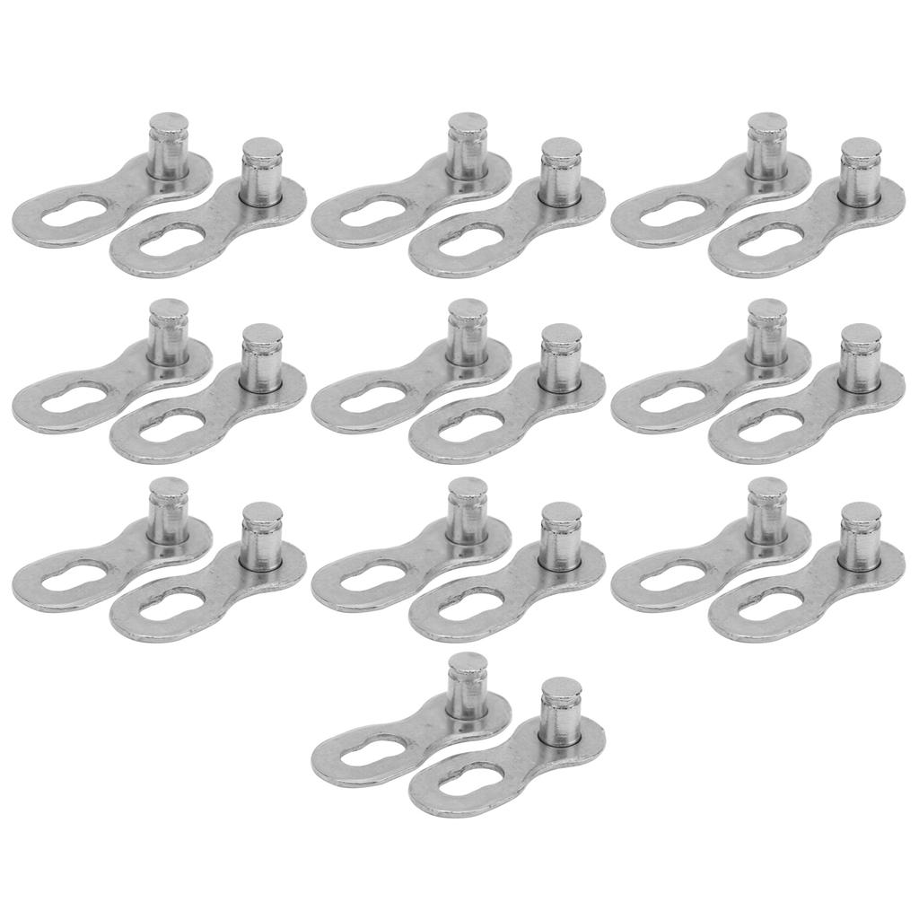 10 Pair 10 Speed Steel Bike Bicycle Chain Missing Link Connector Parts Cycling Accessory Silver