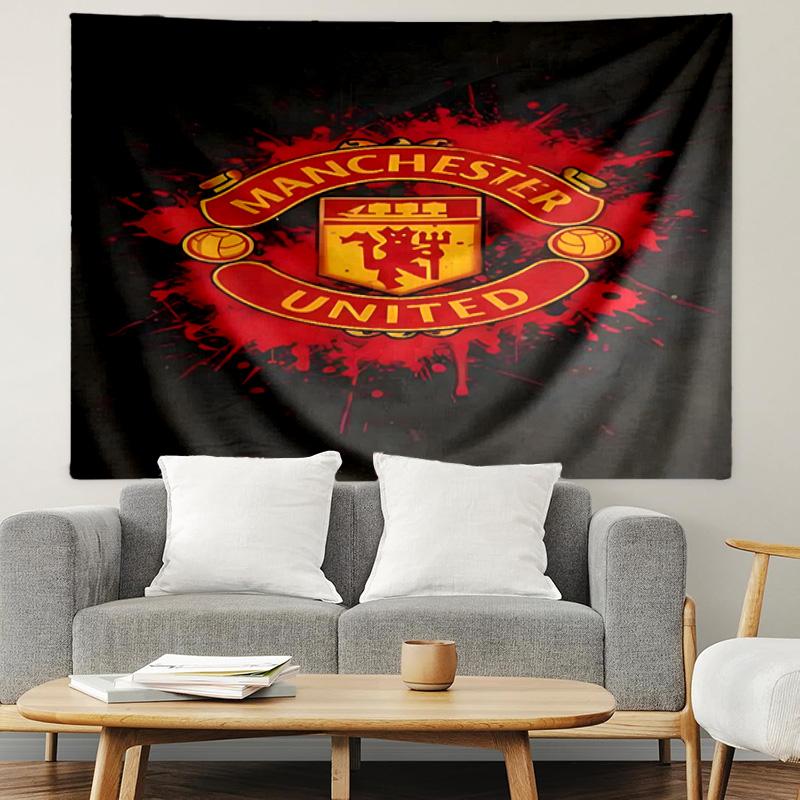 Football United F.C Print Tapestry, Lightweight Wall Hanging, for Bedroom, Dorm, Living Room, Home Art Decor - Birthday Christmas Gift for Friends