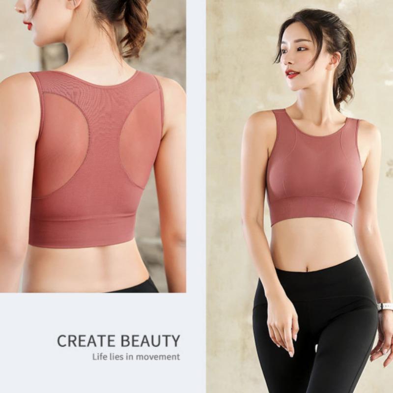 Красивое нижнее белье с амортизацией спины, собранное, быстросохнущее, больших размеров, для фитнеса, одежда для йоги, спортивное нижнее белье