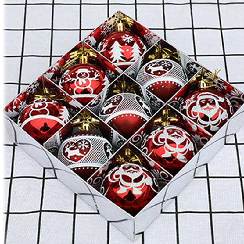 Good-9Pcs Christmas Balls Christmas Tree Decor Hanging For Home Decor New Year Party Small Pendant Ornaments