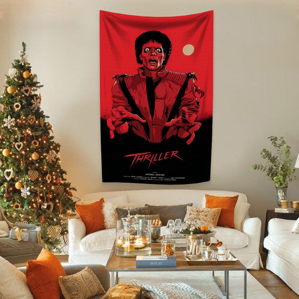 Famous Singer Tapestry Home Decor Aesthetics Wall Hanging Dormitory Background Cloth Concert Backdrop