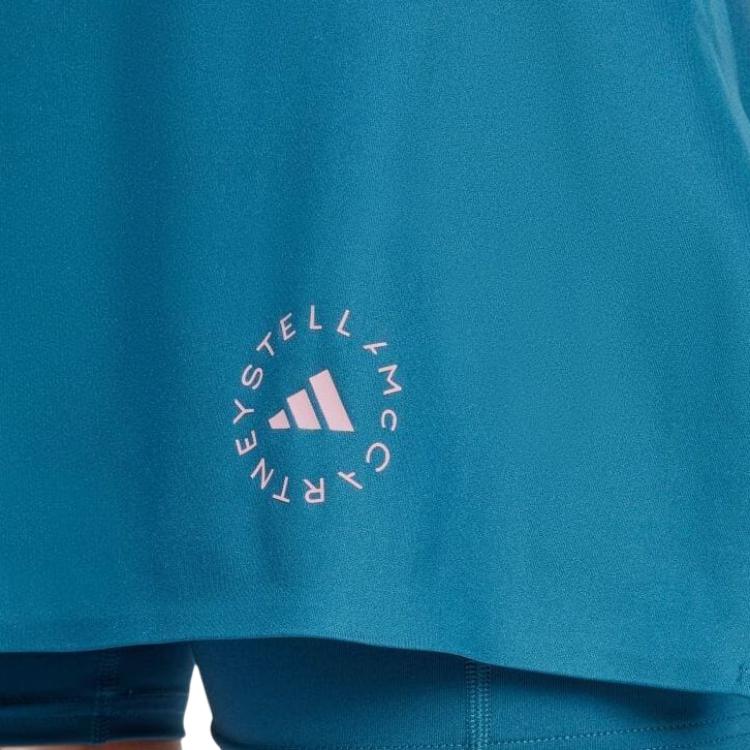 adidas Юбка с логотипом Stella McCartney Fashion Casual с принтом, женская, синяя, IN3643