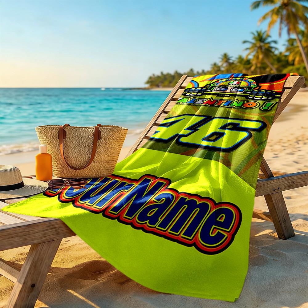 Doctor46 Customized Name Beach Towel Super Soft Absorbent Suitable For Sports Travel Swimming Yoga Bathroom Beach And Pool