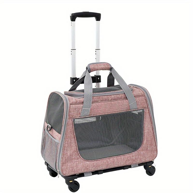 Convertible Wheeled Pet Carrier & Luxury Mobile Lounge Trolley Cat Bag One Shoulder Diagonally Across The Cat To Go Out