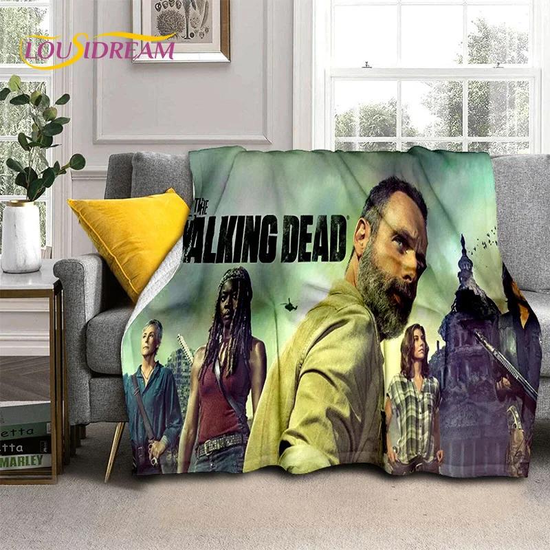 TWD Ходячие мертвецы Рик Хоррор ТВ Плед, Мягкий плед для дома, спальни, кровати, дивана, пикника, путешествий, офиса, Покрывало для детей
