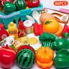 Разрезание игрушечной еды для детей, кухонные игрушки, ролевая игра, фрукты, овощи, пицца, торт, аксессуары, раннее образование, для игрушки для девочки