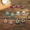 a Pair of Ethnic Style Travel Earrings Holiday Vintage Handmade Bohemian Style Earrings Tassel Eardrop Jewelry