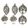 Металлический шарм натуральный Серебристый 17-24 мм 6 штук