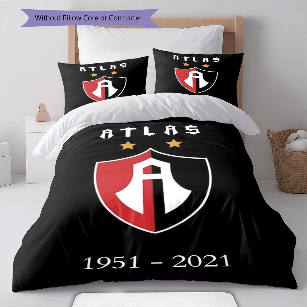 Atlas FC Pattern Bedding Set Quilt Cover Pillowcase Home Decor Gift (1 * duvet cover + 2 * pillowcase, without core)