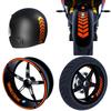 Набор Moto Rider из 4 наклеек Flame Orange Inner Outer Rim Strip Strip для шлема и брызговика CinarExtreme