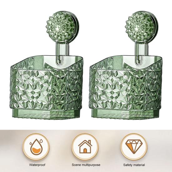 Душевая кабина, корзина для хранения в ванной комнате с присоской, большая вместимость, прочная несущая способность, сильная всасывающая полка для душа, органайзер