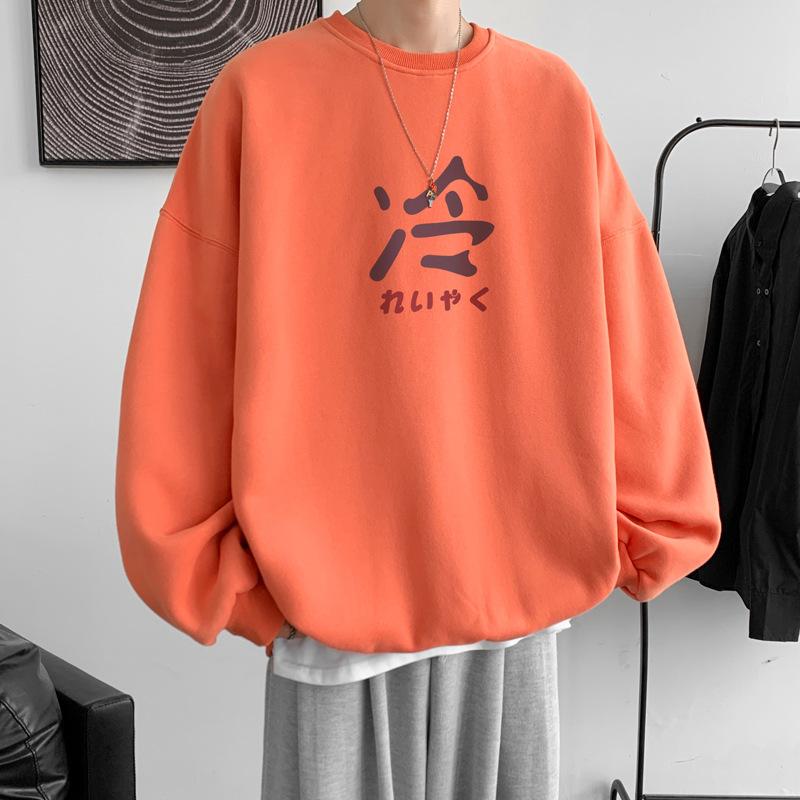 Толстовка с круглым вырезом, мужская, весенне-осенняя, свободная, модная, универсальная, повседневная, студенческая, парная, осенний топ