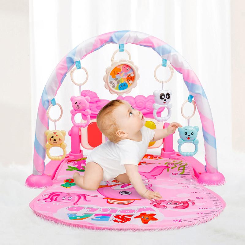 1 Set Music Pedal Piano Multifunctional Children Fitness Frame Take Exercise Infant Leg Stamina Gym Crawling Frame Baby Toy