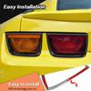 4pc Carbon Fiber Rear Taillight Lamp Decor Cover Trim For Chevy Camaro 2010-2013