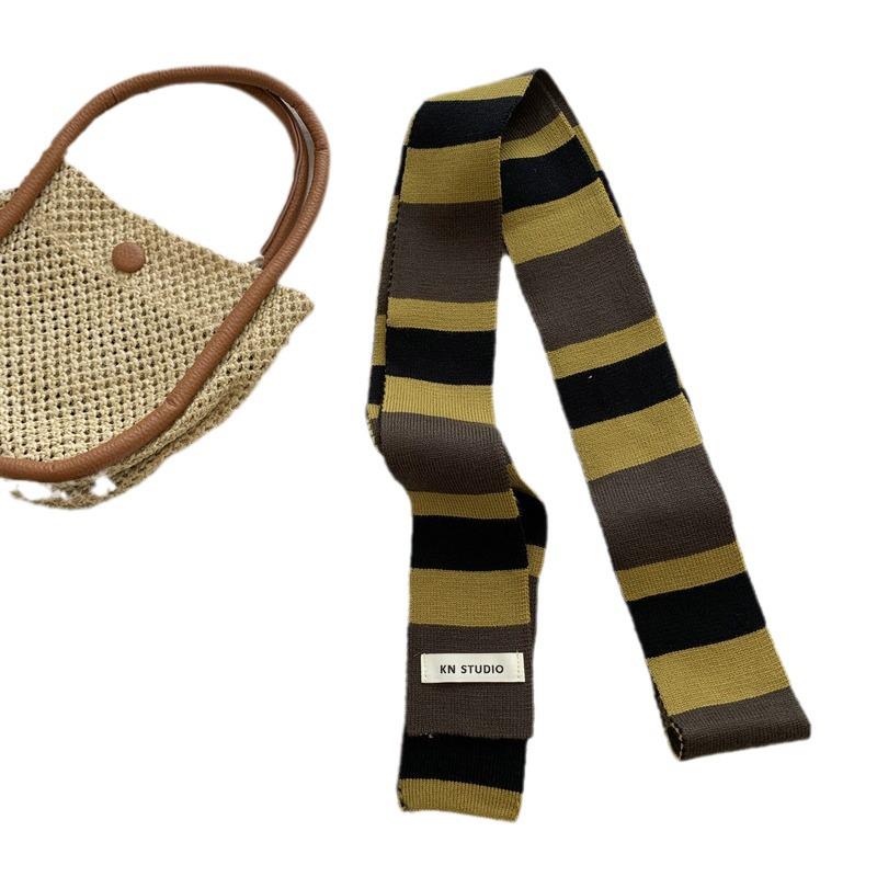 2024 Striped Color-Match Knit Scarf: Versatile, Stylish Accessory for Men & Women