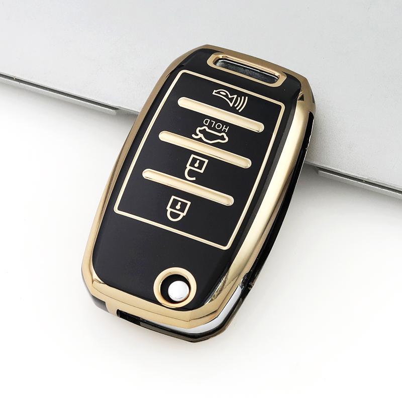 4 кнопки TPU откидной чехол для пульта дистанционного управления защитный чехол для автомобильного ключа для Kia Rio Optima Sportage Sorento Soul Ceed Cerato Forte Seltos