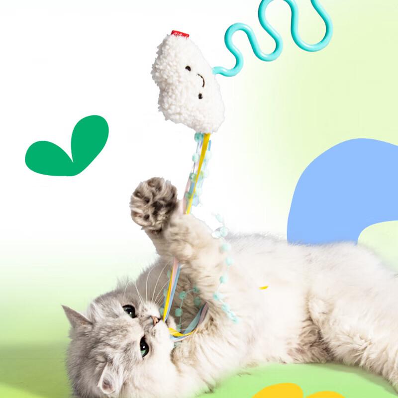 Интерактивная игрушка для кошек с перьями бабочки