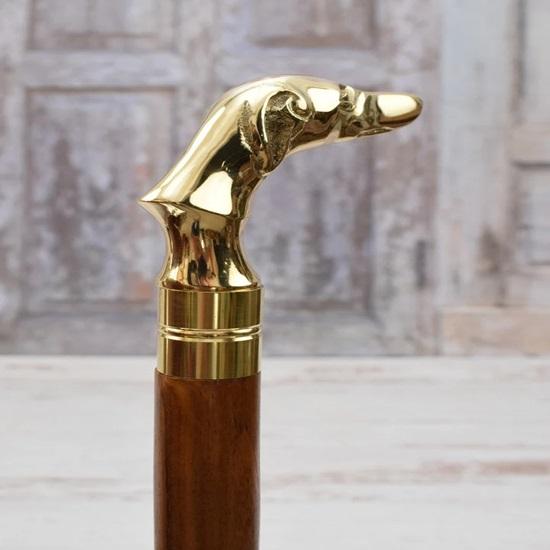 93,98 см Трость для ходьбы для собак, борзых, латунная Трость для охотников, подарок для дедушки, папы, деревянная Трость в стиле ар-деко