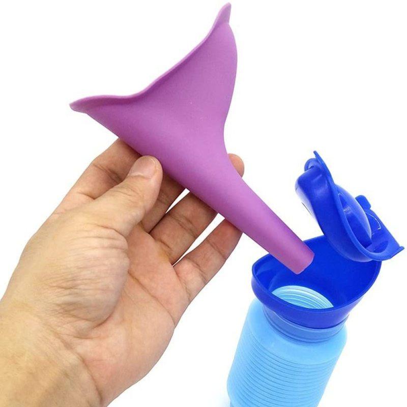 1/2 комплекта писсуара, ведро для автомобильного писсуара, напольное стоячее урина для экстренных ситуаций, путешествий, портативное многоразовое термоусадочное ведро для кемпинга, туалета, утечка мочи