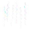 6 Pcs Colorful Ceiling Swirl Foil Decorations Plastic Hanging Spiral Streamers for Wedding Birthday Graduation New Year Party Decoration