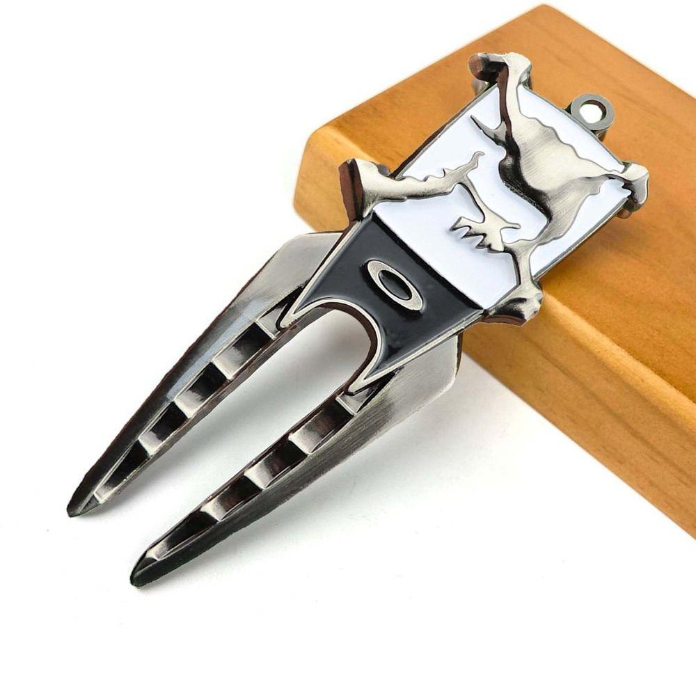 Portable Zinc Alloy Training Aids Pitch Repairer Tool Golf Fork Prongs Golf Divot Lawn Maintenance