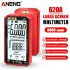 Aneng Умный цифровой мультиметр 620A, тестеры транзисторов, 6000 отсчетов, истинное среднеквадратичное значение, автоматический измеритель электрической емкости, сопротивление температуры