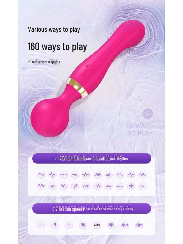 Двойной вибрационный толкающий AV-массажер для женщин