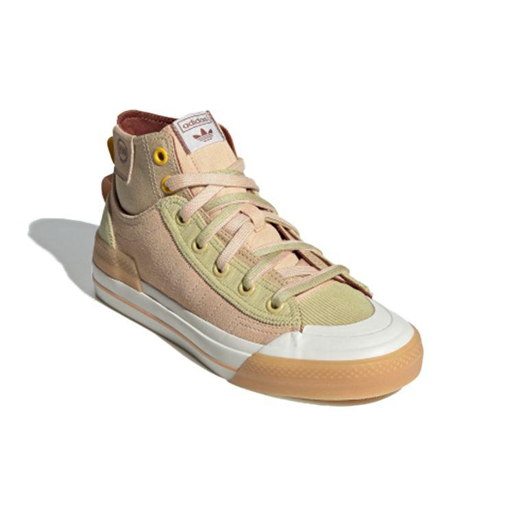 adidas Оригинальные высокие кеды для скейтбординга Originals Nizza Hi Dl Женские кроссовки Розовый Коричневый GZ2647