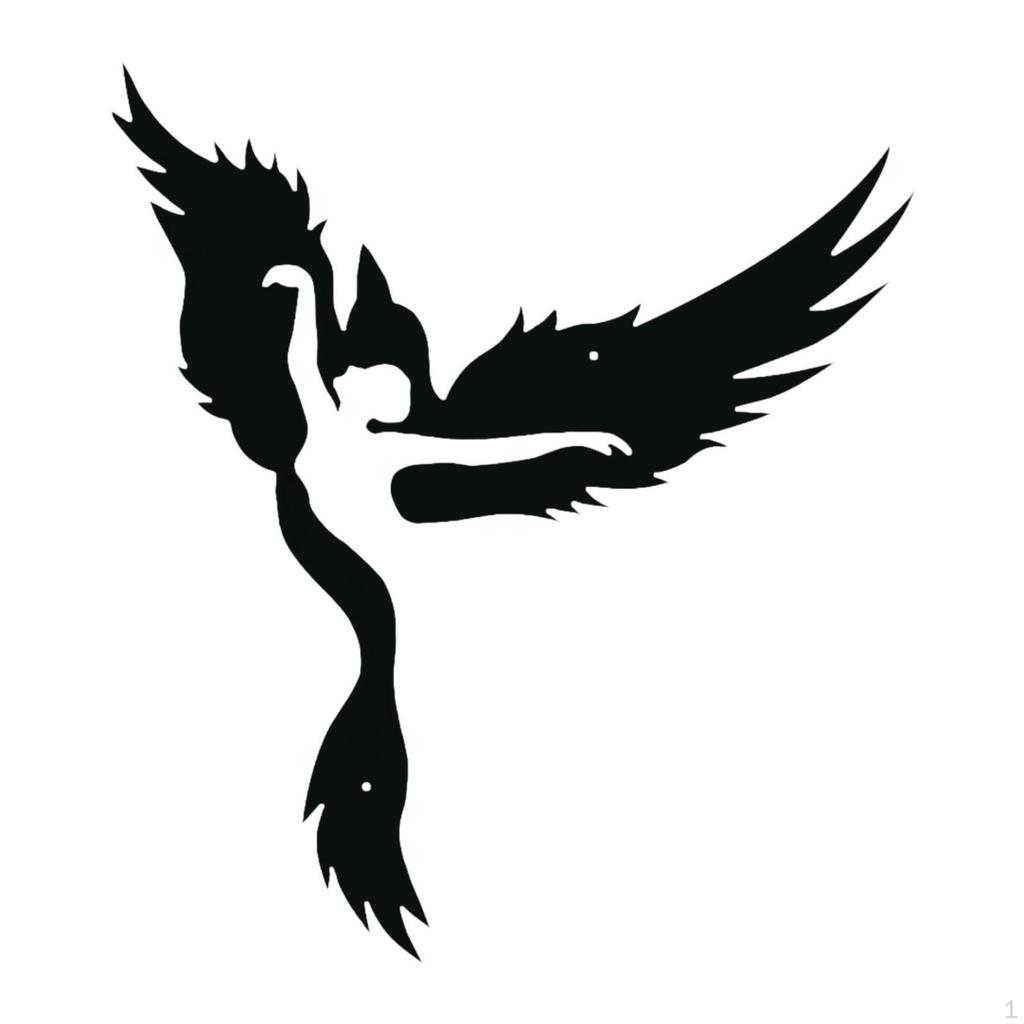 Angel Bird Metal Wall Art Decor Abstract Hanging Accent Modern Indoor Silhouette Minimalist