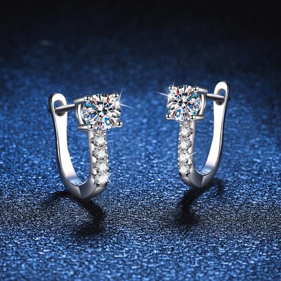 1 пара женских сережек-манжет, серьги-гвоздики со стразами, свадебные серьги-гвоздики геометрической формы