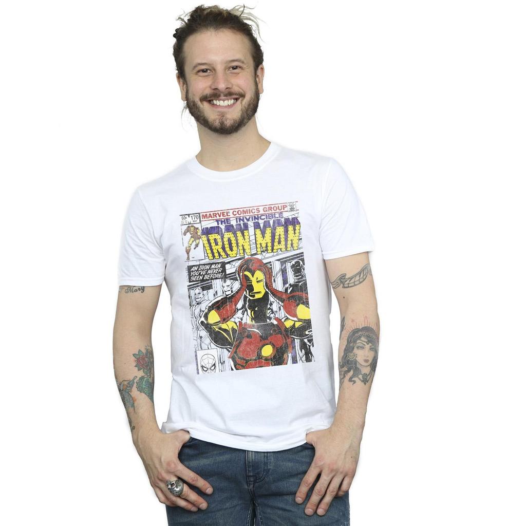 Marvel Mens Iron Man Head Gear Off T-Shirt