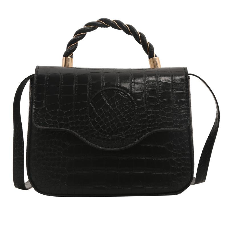 Fashionable Solid Color Bag for Women's New Winter Diamond Candy Color Hand-held One-shoulder Crossbody Bag Simple Small Square Bag