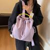 Новая сумка-тоут корейская версия текстурированная сумка-ведро женская мода трендовый крутой рюкзак повседневная текстура женский рюкзак