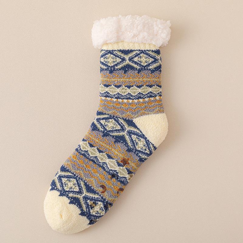 Мужские носки средней длины из овечьей шерсти — толстые, теплые, дышащие, впитывающие пот, идеально подходят для осени и зимы.