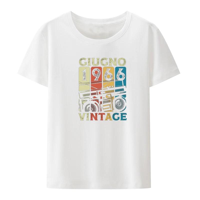 Italian Music June 1966 Printed T-shirt Funny Tee Koszulki Streetwear De Mujer Slim Leisure Tops WoComics T-shirts Retro