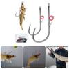 10Pcs Live Shrimp Fixing Hook Catfish Fishing Hook Barbed Fishhook with Hole Baitholder Hooks Saltwater Fishing Tackle