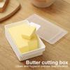 2-in-1 Butter Slicer Box with Lid Spatula Included Safe Odor-proof Butter Cutter Container for Fridge Kitchen