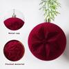 Break-Resistant Flocked Christmas Balls Ornaments 8 CM Red Tree Hangable Bauble Set  Window Display