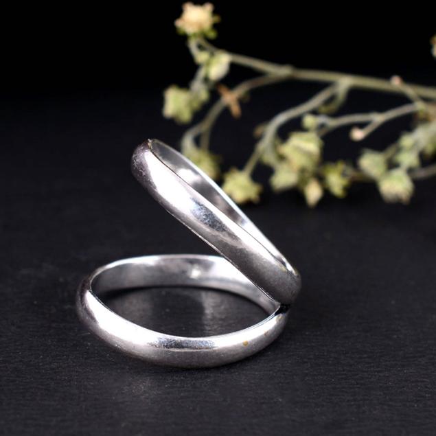 Full Finger Arthritis Splint Ring – Adjustable Silver Thumb Support Ring, Handmade Therapy Band for Joint Pain Relief, Healing Jewelry Gift for Her