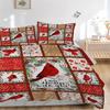 Cardinal Winter Scene Print 3Pcs Bedding Setduvet Cover With 2 Bedropillowcase Home Birthday Gift