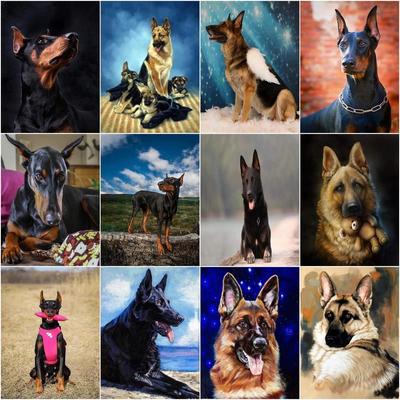 5D полная круглая алмазная картина животное немецкая овчарка вышивка Алмазная мозаика украшение для вышивки крестом