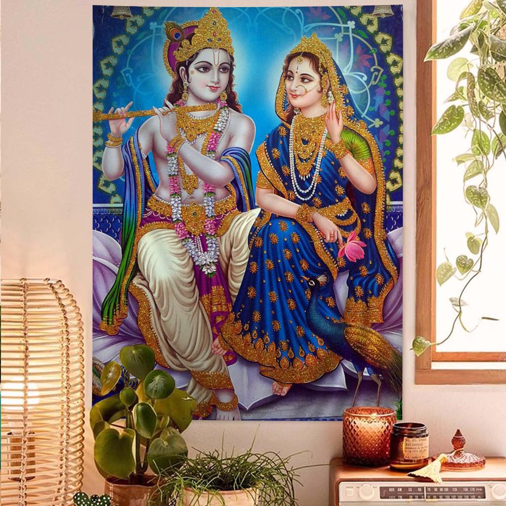 Cosmic Shiva Tapestry MultiGods Living Room Bedroom Decoration All Seasons Indian Cultural Gifts