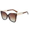 Fashion Chain Cat Eye Sunglasses Women's High-End Versatile Street Style Sunglasses