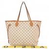 Auth LOUIS VUITTON Damier Azur Neverfull MM Tote Bag Brown PVC Canvas Women’s lv6689cc